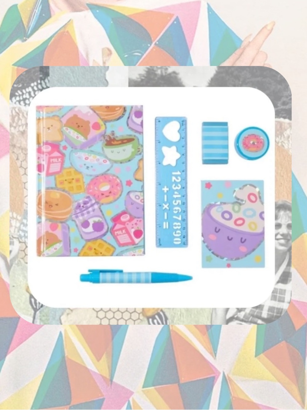 🏷️🎉🆕 kawaii bear donut cereal notebook stationery set
